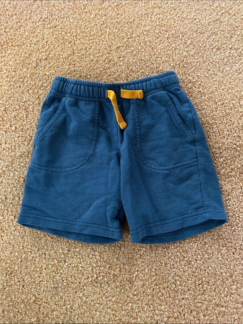 Cat & Jack Navy Shorts with Yellow Drawcord